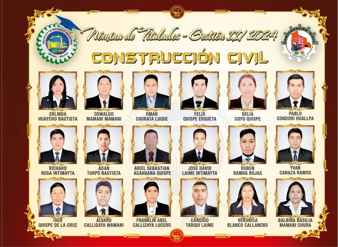 Primera página de la lista de graduados 2025